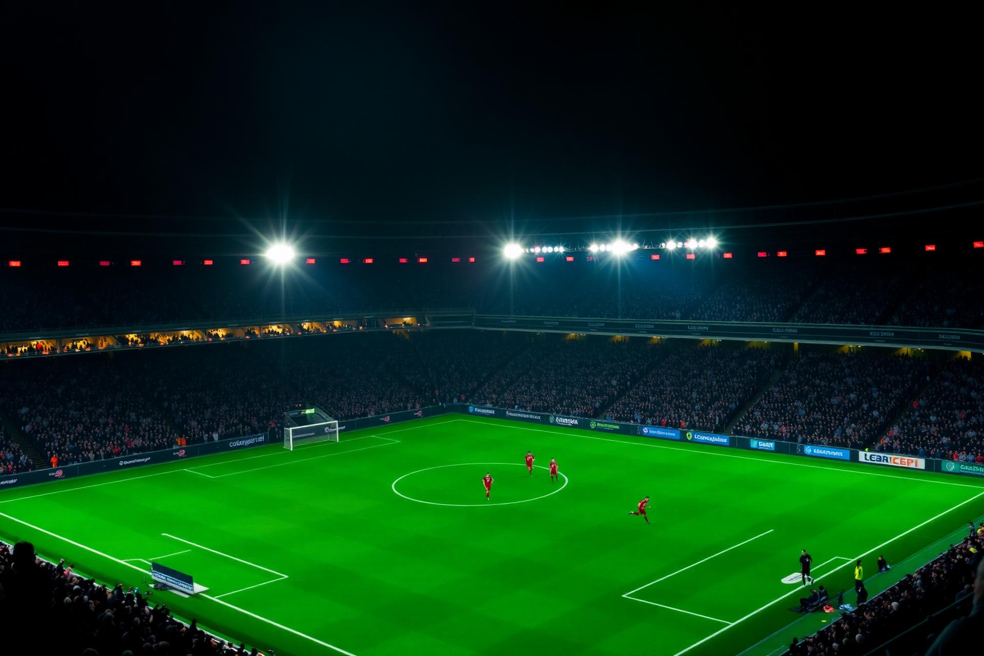 Stadium under floodlights